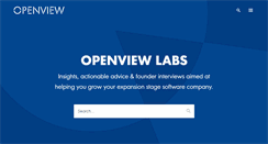 Desktop Screenshot of labs.openviewpartners.com